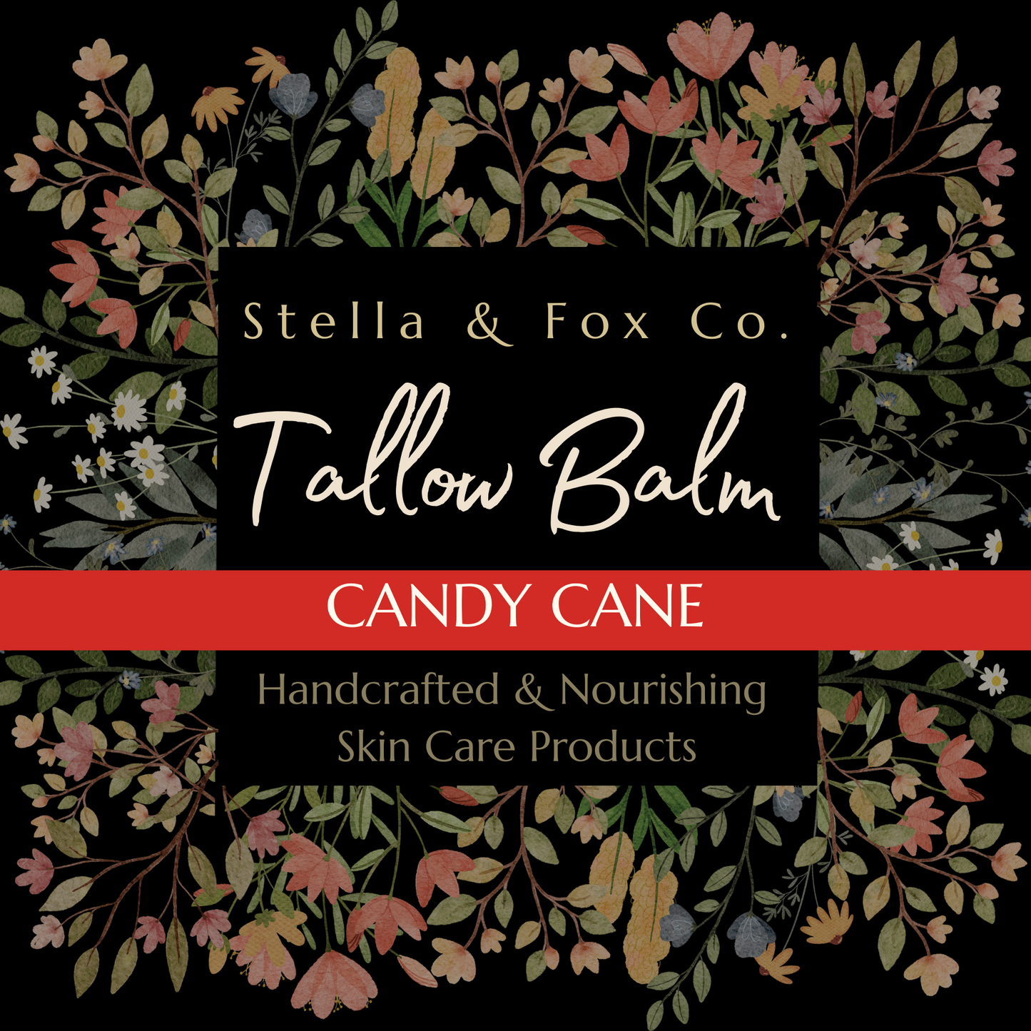 Tallow Balm - Candy Cane (Seasonal Scent!)